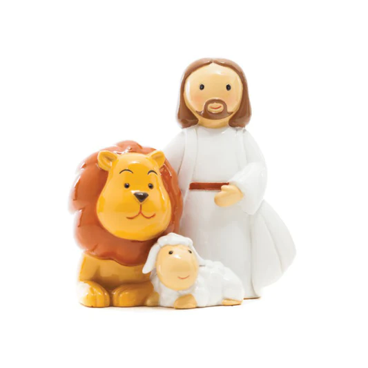 Figura Jesus, Leão e Cordeiro