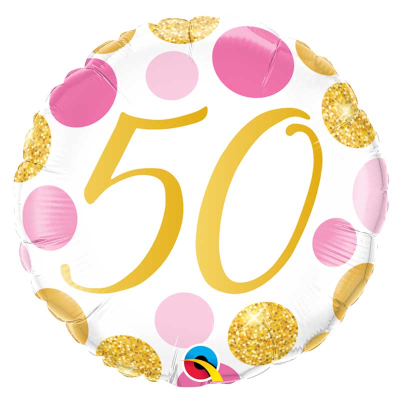 Balão Idade Rosa 50