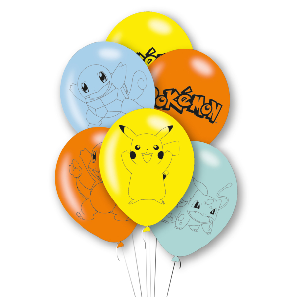 6 Balões de Latex Pokémon