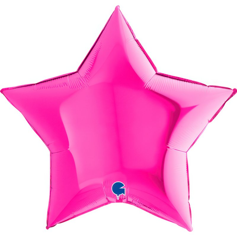 Balão Estrela Magenta Grande