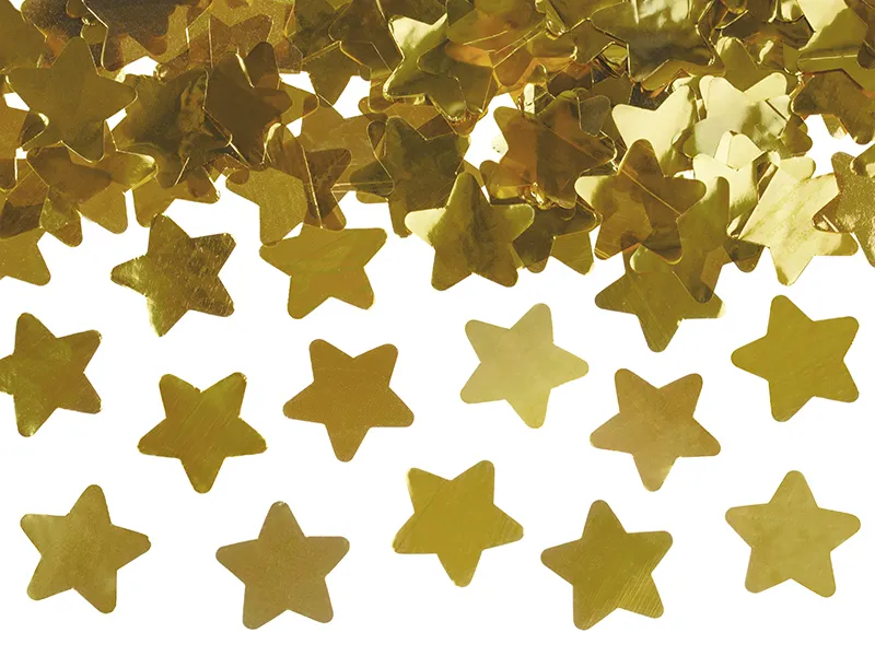 Canhão De Confetti Estrelas Douradas 60cm