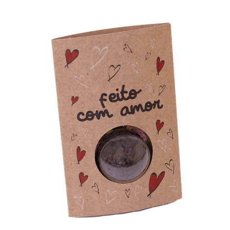 Caqrtão com Blister para 1 Doce - Amor Doce - 12 unidades 