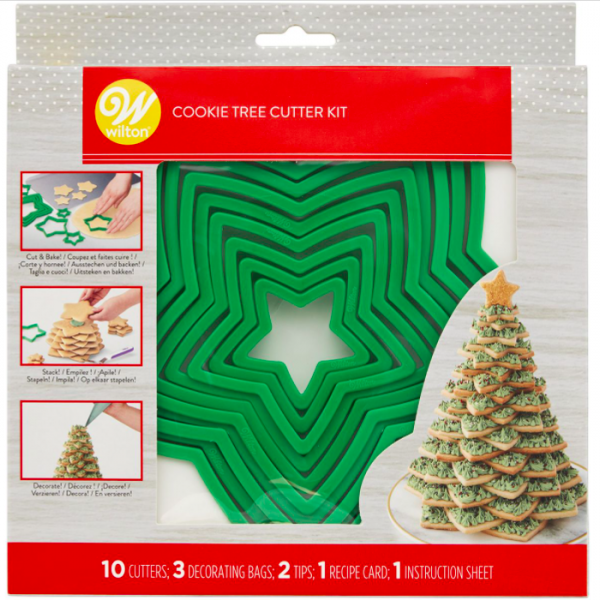 Kit Cortadores Bolachas Árvore de Natal