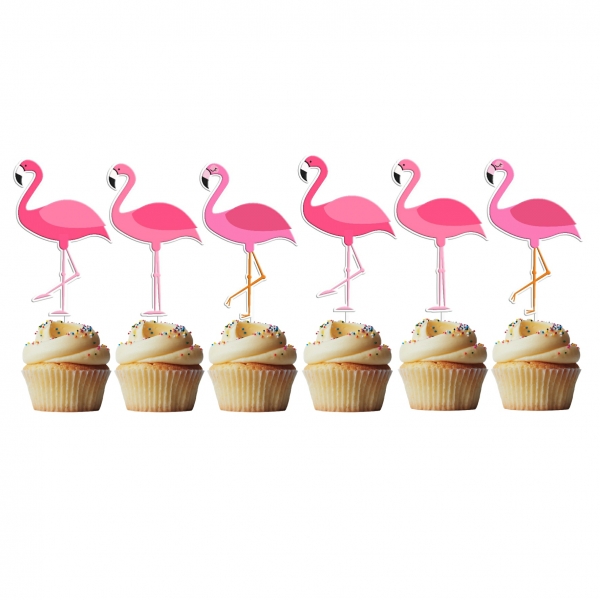 6 Mini Picks Flamingos