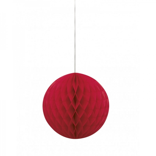 Bola de Papel 20cm Vermelho